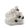 Popular platform white shoes women's 2025 autumn new popular versatile small whiteboard shoes heightening shoes sports shoes