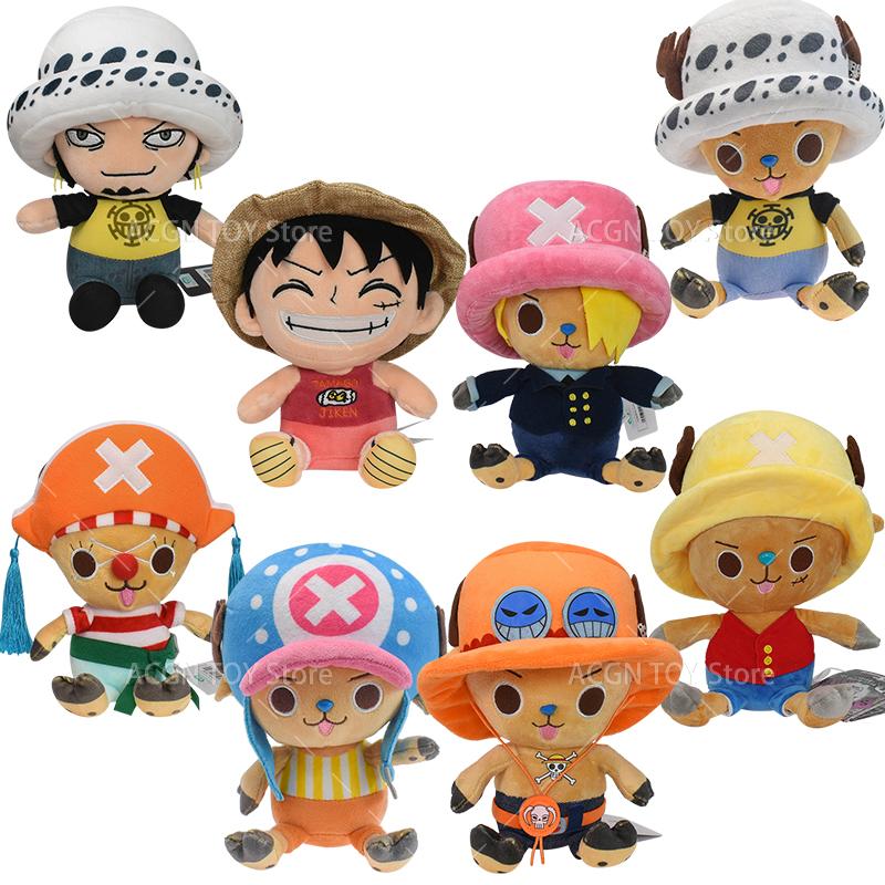 20-30cm One Piece Chopper Luffy Law Sanji Stuffed Doll Kawaii Soft Plush Toys Kids Pillow Gift Children Birthday