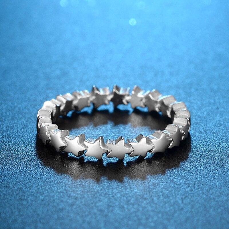 925 Silber Interstellarer Himmel Form Ring Thailändische Eheringe für Frauen Kreativer Distressed Schwanzring Verlobungsparty Geschenke