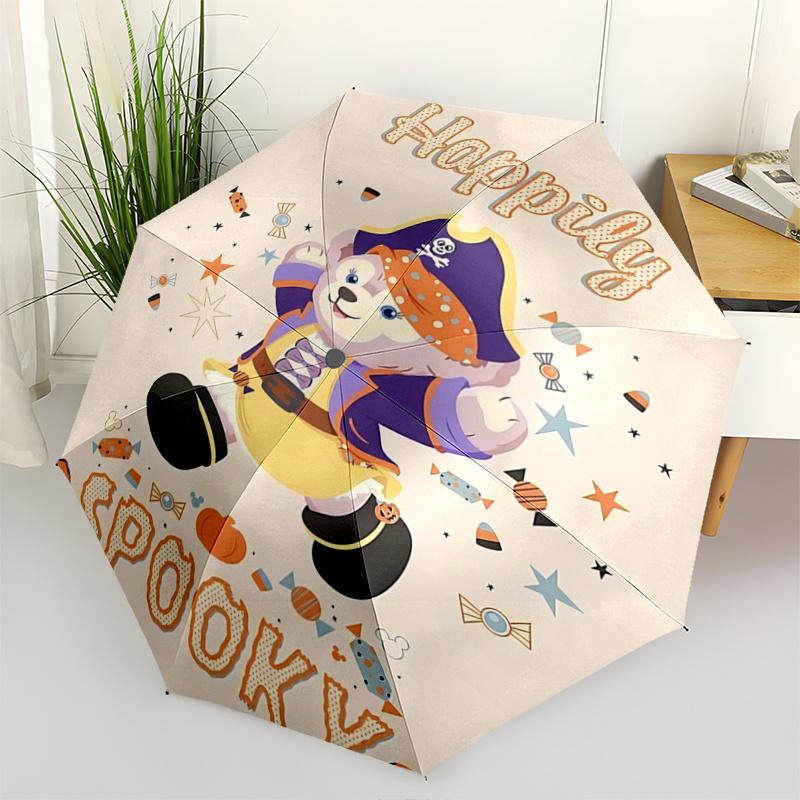

1pc Happily Spooky ShellieMay Automatic Folding Umbrella - 3 Folding Design, Vivid Cartoon Pattern, Suitable for Outdoor Activities, A Gift