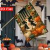 2D Flat - 2D Flat, Thanksgiving Autumn Farm Cows Pumpkin Garden Flag 1-28X40 Inch Outdoor Garden Flag Double-Sided Home Decoration Courtyard Decoratio