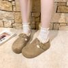 Winter new cotton slippers casual fashion Boken slippers vintage one-legged fur slippers