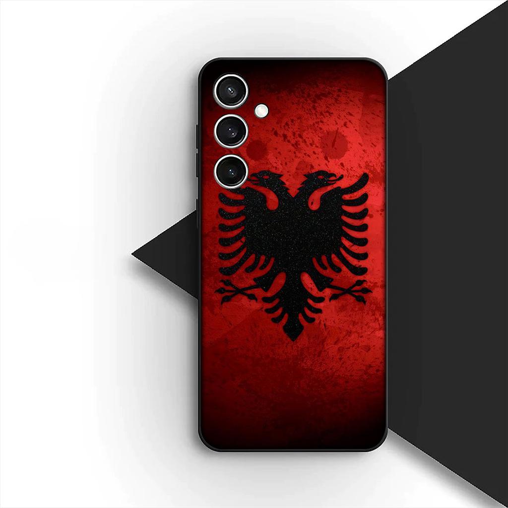 Soft Cover for Samsung Galaxy S24 S25 S23 FE Ultra Plus S7 Edge S25+ S23+ A56 5G Casing Phone Case Albania Love Albanians Flag