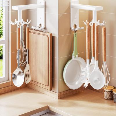 Drehbare Küchenhaken, Mehrzweck-Aluminium-Wandregal mit 8/10 Haken, Aufhänger mit großer Kapazität zur Aufbewahrung von Küchenutensilien, Hüten