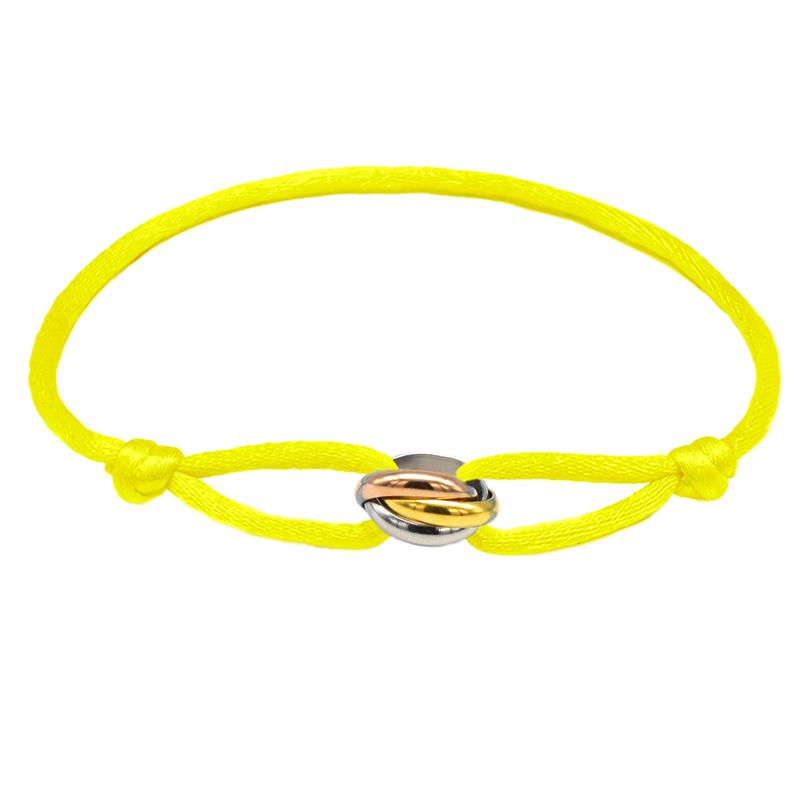 Bracelet 3 Stainless Steel Metal Buckle Bracelet Adjustable Rope Classic Bracelet for Men Friendship Jewelry Gift for Women