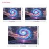 2D Sunset Seascape Backdrop Magical Swirling Portal with Purple and Blue Colors Background