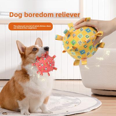 Hundespielzeugbälle machen Geräusche, um Langeweile zu vertreiben. Haustiere sind widerstandsfähig und verbrauchen Energie beim Zähneknirschen. Hundetraining