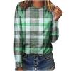 Plaid Striped Retro Women T-Shirts Spring Autumn Long Sleeve Comfort Street 3D Print Female Tee 3XL Plus Size Casual Tops