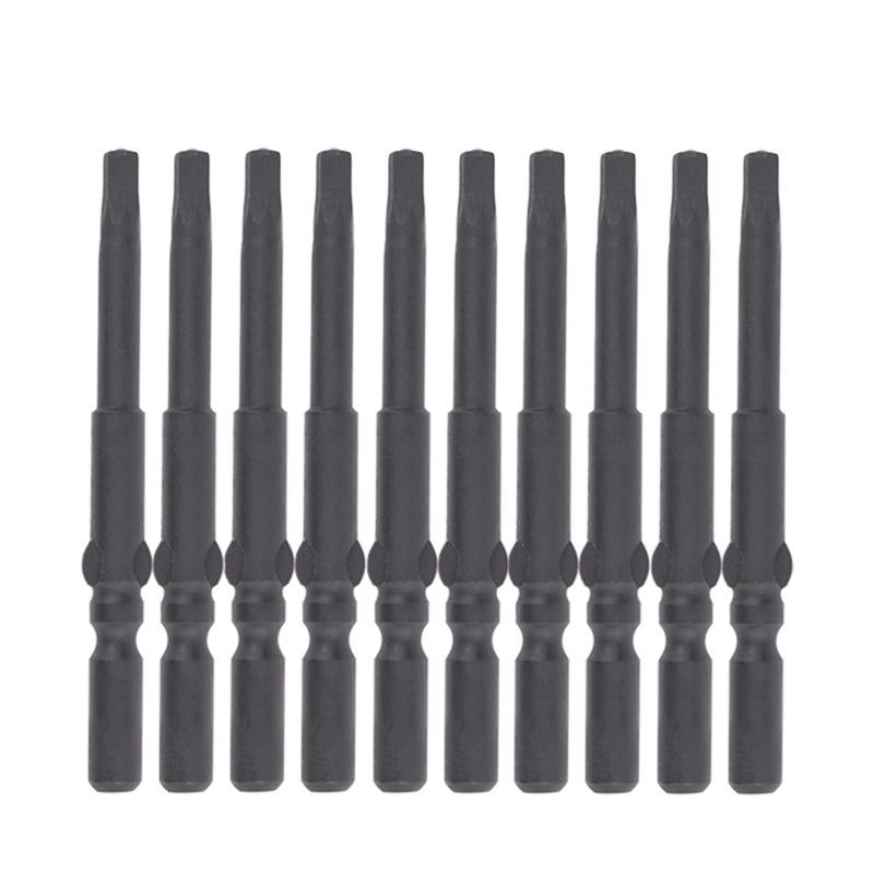 Nigao Black Phosphating Hex Electric Screwdriver Bit 801, 5mm Shank, Magnetic Hardened Air Screwdriver Bit.