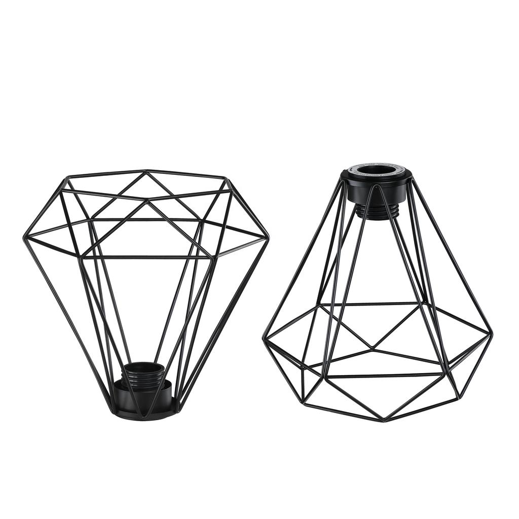 Geometric Black Pendant Light Shade Metal Edging Chandelier Home Art Chandelier Pendant Light for Living Room