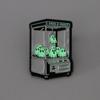 Cute Cartoon Ghost Doll Machine Enamel Pin Luminous Ghost Brooch Lapel Pin Badge On Backpack Clothing Jewelry Accessories Gifts