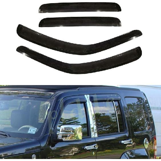 In-Channel Rain Guards Compatible With 2001-2005 Sport Trac 1997-2001 Mercury Mountaineer 1991-2001 Explorer Side Window Visor Wind Deflector Vent