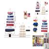 Exclusive Independence Day Wooden Hanging Decorations With Usa Flag Design For Celebrations