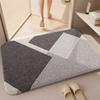 Japanese Faux Cashmere Bathroom Water-Absorbent Non-Slip Quick-Drying Bathroom Toilet Restroom Door Foot Mat Home Decora