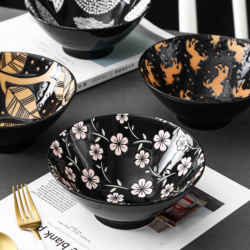 Japonská mísa Ramen Polévka pro domácnost Miska na salát Keramické nádobí Keramické nádobí Miska na instantní nudle Keramické nádobí