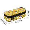 Pencil Bag 300D Polyester Portable Organized Storage Secure Zipper with Mesh Pocket Removable Divider and Pen Slots for Boys Girls
