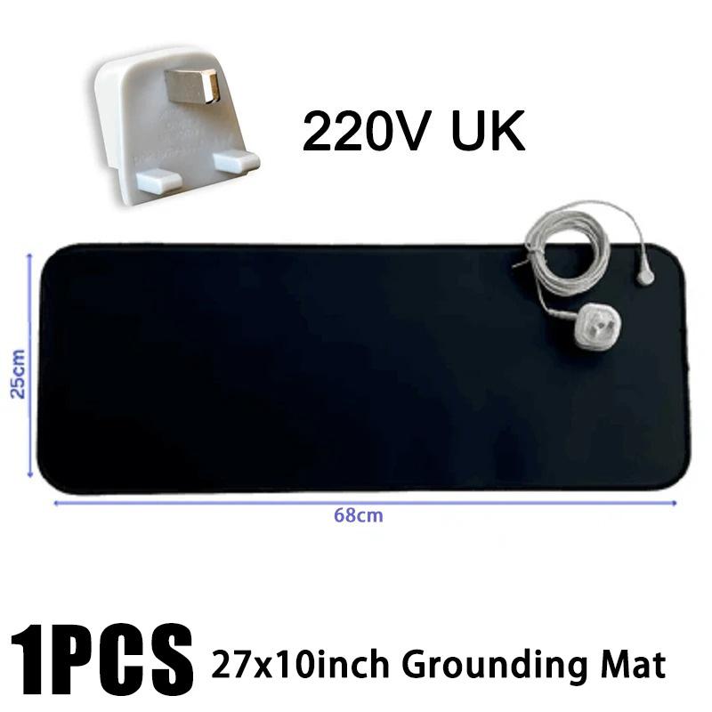 

25X68CM Grounding Mat 15FT Wires Healthy Balance Anxiety Ease Better Sleep Indoor Use Durable Grounding Accessory UK Plug чёрный