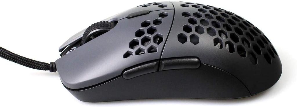 Gwolves Hati Edition Ultra Lightweight Honeycomb Design Wired Gaming Mouse 3360 Sensor PTFE Skates 6 Buttons Only 61G - - - (Gun Metal)