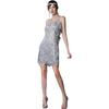 Gatsby 1920s Tassel V-Neck Spaghetti Strap Evening Gown: Retro Latin Dance & Cocktail Party Dress
