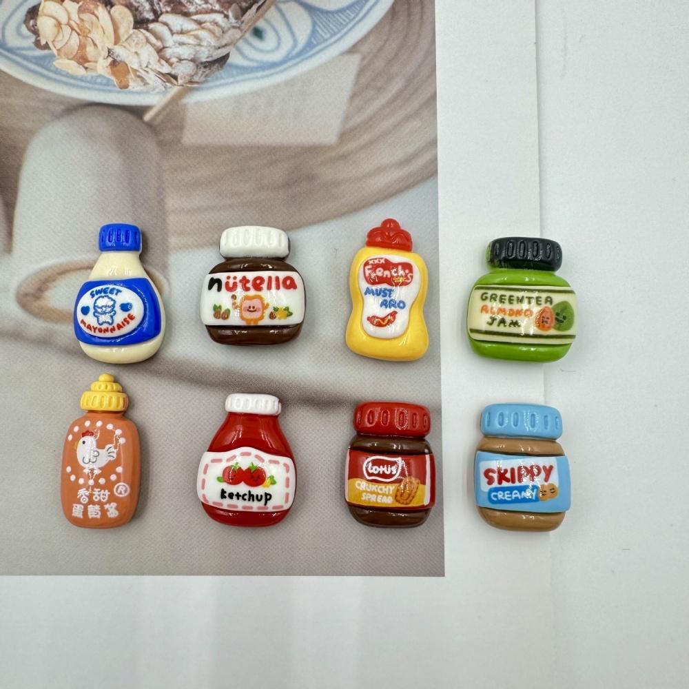 8pcs  DIY Fun and Cute Resin Cartoon Food Decorations with Personalized Non-magnetic Suction, Randomly  Shipped  DIY Jewelry Acc
