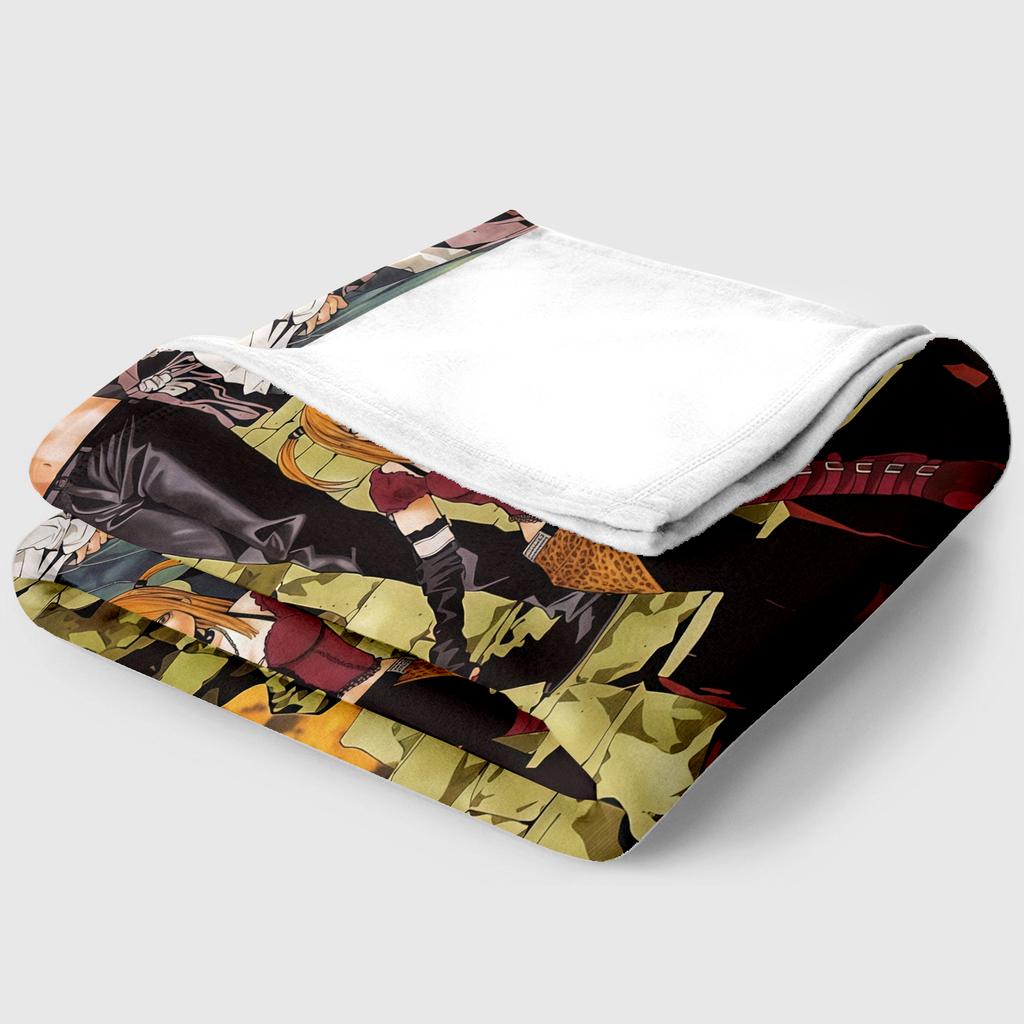 Dark Anime Print thin Flannel Blanket for Bedrooms,Living Rooms,Sofas Blankets,Lunch Breaks,blankets fluffy blanket