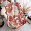 Rose Thickened Imitation Cashmere Scarf Women'S Warm Air Conditioner Shawl Outer Scarf Dual-Purpose