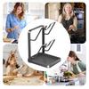 Pot Lid Holder Carbon Steel Drying Rest With Tray Pot Lid Holder While Cooking For Cutting Board Baking Sheet Utensil Kitchen