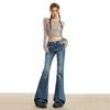 Women's Low-Waist Micro-Flare Jeans: Autumn Design, American Style, Loose Fit, Slimming Wide-Leg Pants