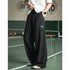Drape Loose Casual Pants Men's Spring and Summer American Retro Pleated Design Straight Pants Letter Printed Pants Q