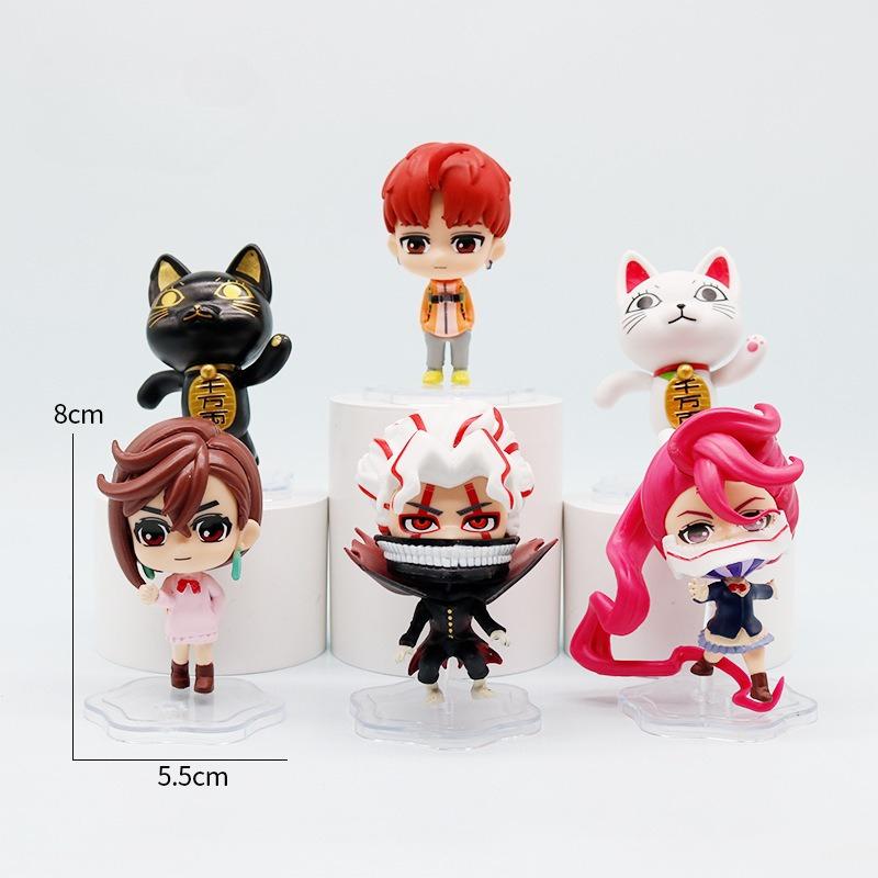 6 peças Dandadan anime Erkallen Estátua modelo Versão Q Figura de Ação Modelo de PVC Brinquedo Colecionável Decoração Presente de Mesa. Presentes de Brinquedo