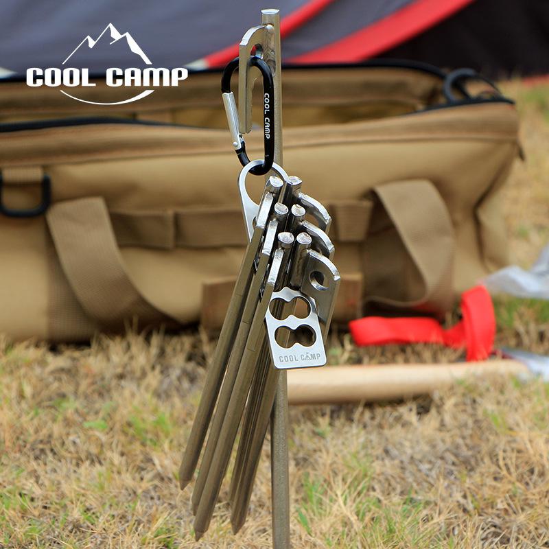 

COOLCAMP Портативный органайзер для колышков палатки - Подставка для хранения грунтовых колышков из нержавеющей стали 28x105mm