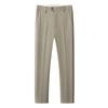 MONTAGUT Men's Autumn Striped Wool Blend Suit Trousers