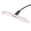 1 Stück Typ-E auf USB-C Typ C Buchse Verlängerungskabel mit Panel-Montageschraube 30/50cm USB 3.2 Frontpanel-Header