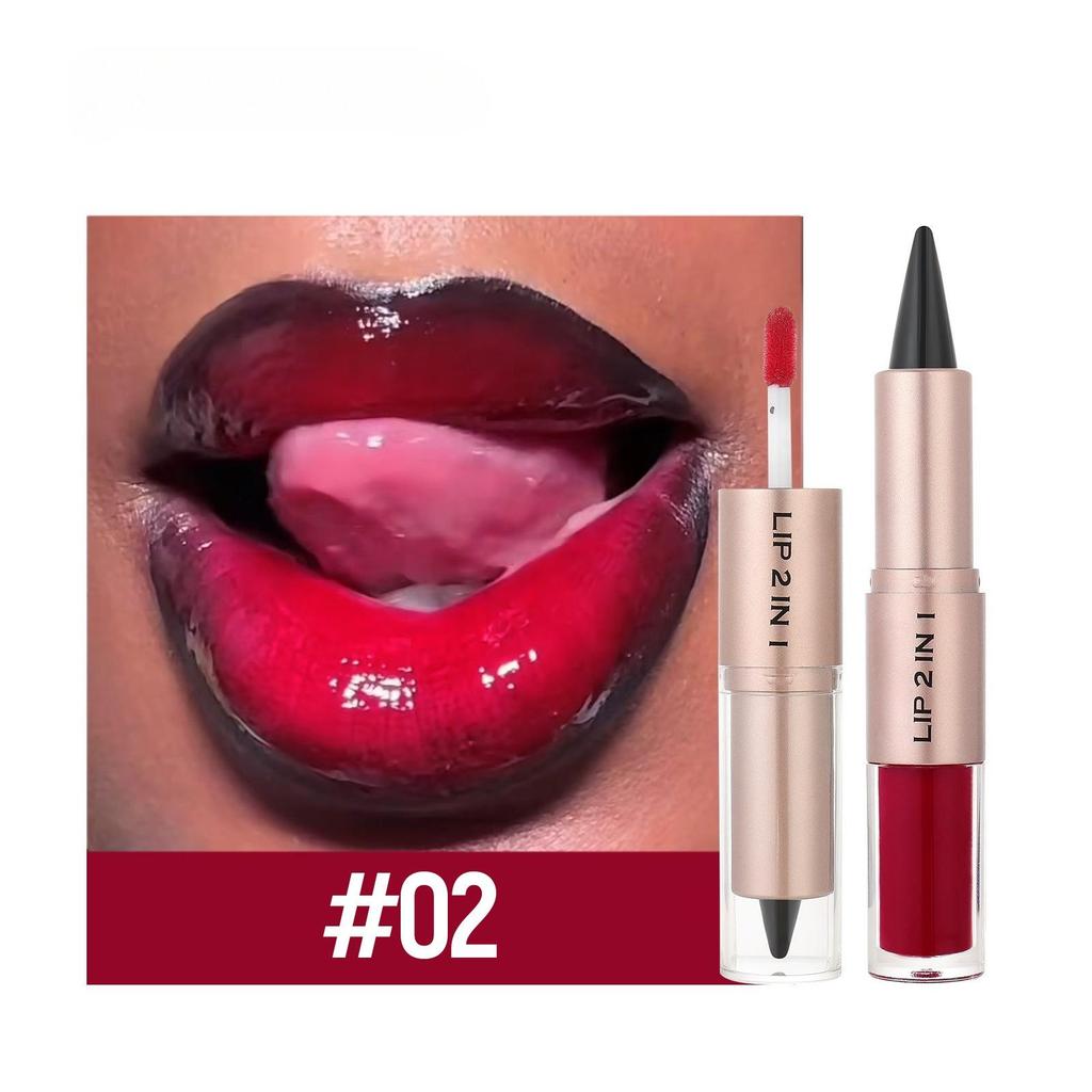 LipstickLip LinerLip GlossTwo-in-one MakeupMatte Line LipstickMirror Lip GlossLip Gloss Tiaoshengse Cosmetic