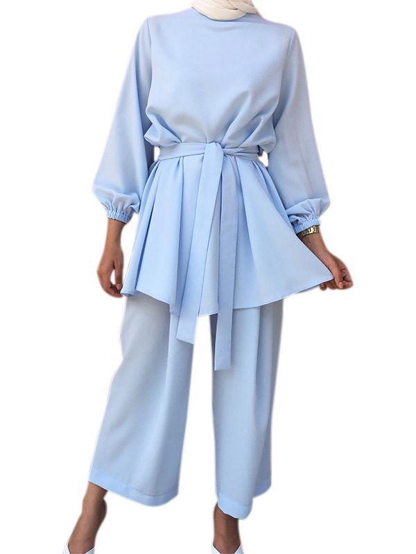 Yiduo Duo European & American Solid Color Fashion Two-Piece Set 21028