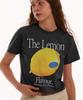MATCHGLOBE Lemon Flavor Crop Top (Black)