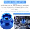 Oil Filter Socket 24mm / 36mm Reversible Fuel Filter Cap Remover and taller Assistant Compatible with 6.0L / 6.4L Ford Powerstroke Diesel