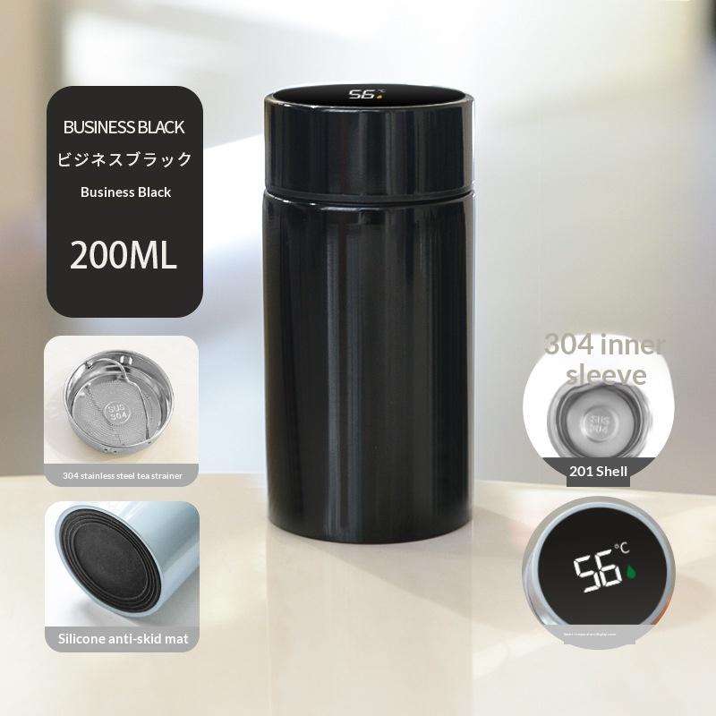 200ml Chytrá termoska na vodu Inteligentní displej teploty Nerezové vakuové lahve Termosky s filtrem