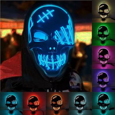 Headwear Skull Glowing Mask PP Costume Props Funny Full Face Mask  Women