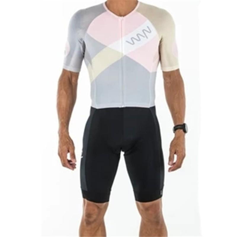 Tuta da Triathlon da Uomo Ciclismo Corsa Nuoto Pezzo Unico Attrezzatura Performance con Tessuto Traspirante Design di Sicurezza