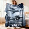 Eurofighter Typhoon Flanelldecke Cooles Düsenjäger-Motiv für Luftfahrtfans Weiche Ganzjahresdecke Ideal für Zimmer- Und Sofadekor