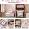 5 Pcs No-Pump Vacuum Storage Bags, Pump-Free Large Capacity Vacuum Storage Bags, Large Vacuum Compression Bags Without a Pump Fo