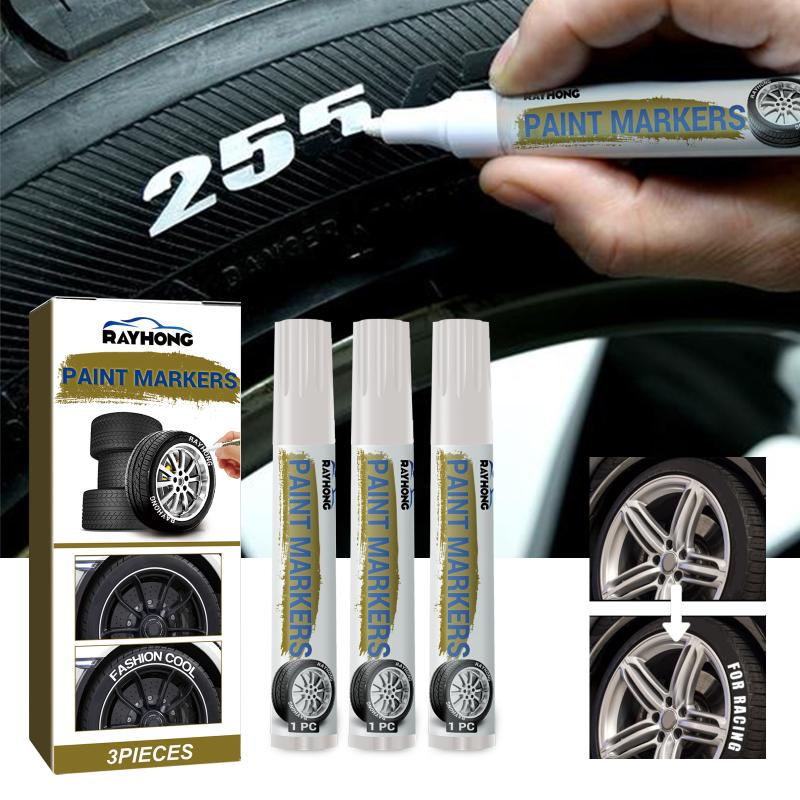 Car Tire Paint Marker Pen Waterproof Quick Drying Permanent for Rubber Wheels DIY Auto Touch Up Custom Coloring