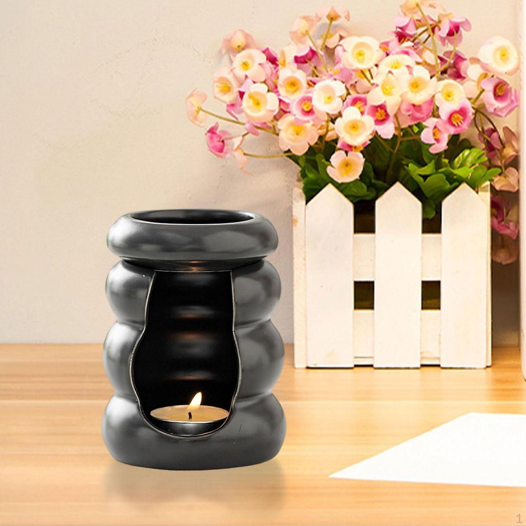 Ceramic Burner for Essential Oils, Tealight Holder, Decoration, Elegant, Removable Decorative Melt