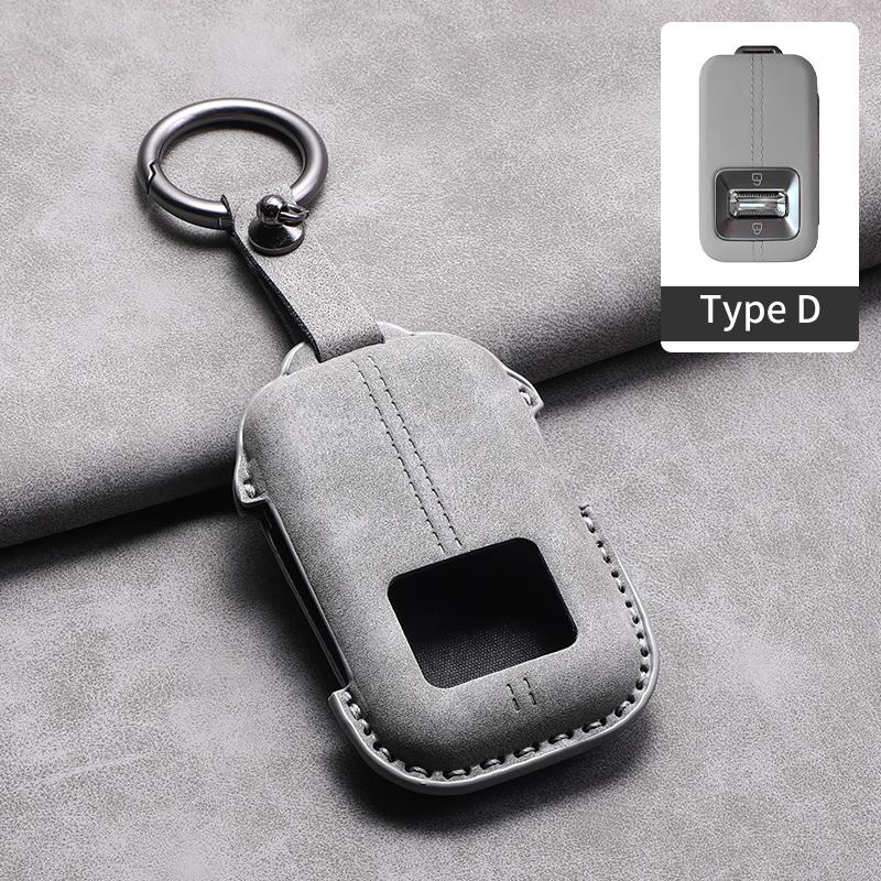

Leather Car Key Case Cover For Zeekr 9X 001 Key Fob Cover Protective Shell Key Buckle