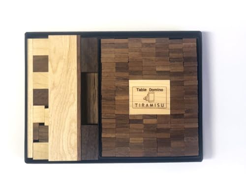 

Stylish maple x walnut wooden domino set made of maple and walnut materials