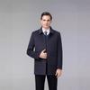 Men's daddy autumn and winter double-sided wool coat men's cashmere coat middle-aged large size lapel down liner removable