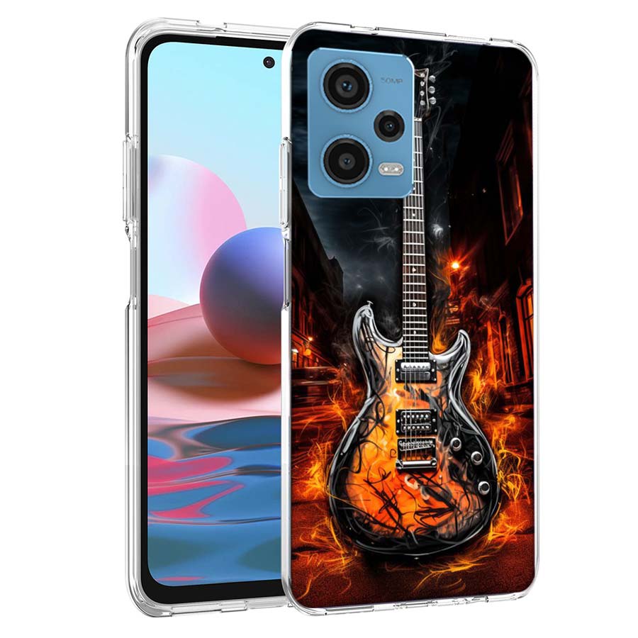 

Ретро рок-музыка Электрогитара Чехол для телефона Для Redmi Note 13 12 14 15 Pro Plus 13R 11 11T 11E 11S 10 Pro 10S 9 9S Чехол Cell Cl Note 12 Pro Plus
