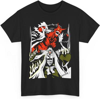 Zaraki Kenpachi T-Shirt Ichigo Anime Byakuya T-Shirt Manga Loves Kanji Graphic Rough Streetwear Aesthetic Unisex Shirt