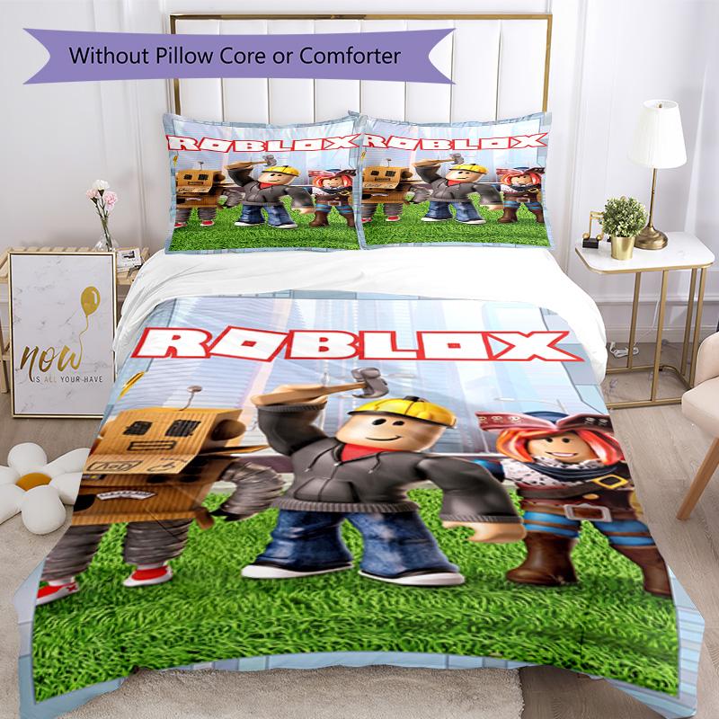 Set Biancheria da Letto Roblox Copripiumino Traspirante con Federe Biancheria da Letto Decorativa per Camera da Letto Decorazione della Casa Regalo di Compleanno